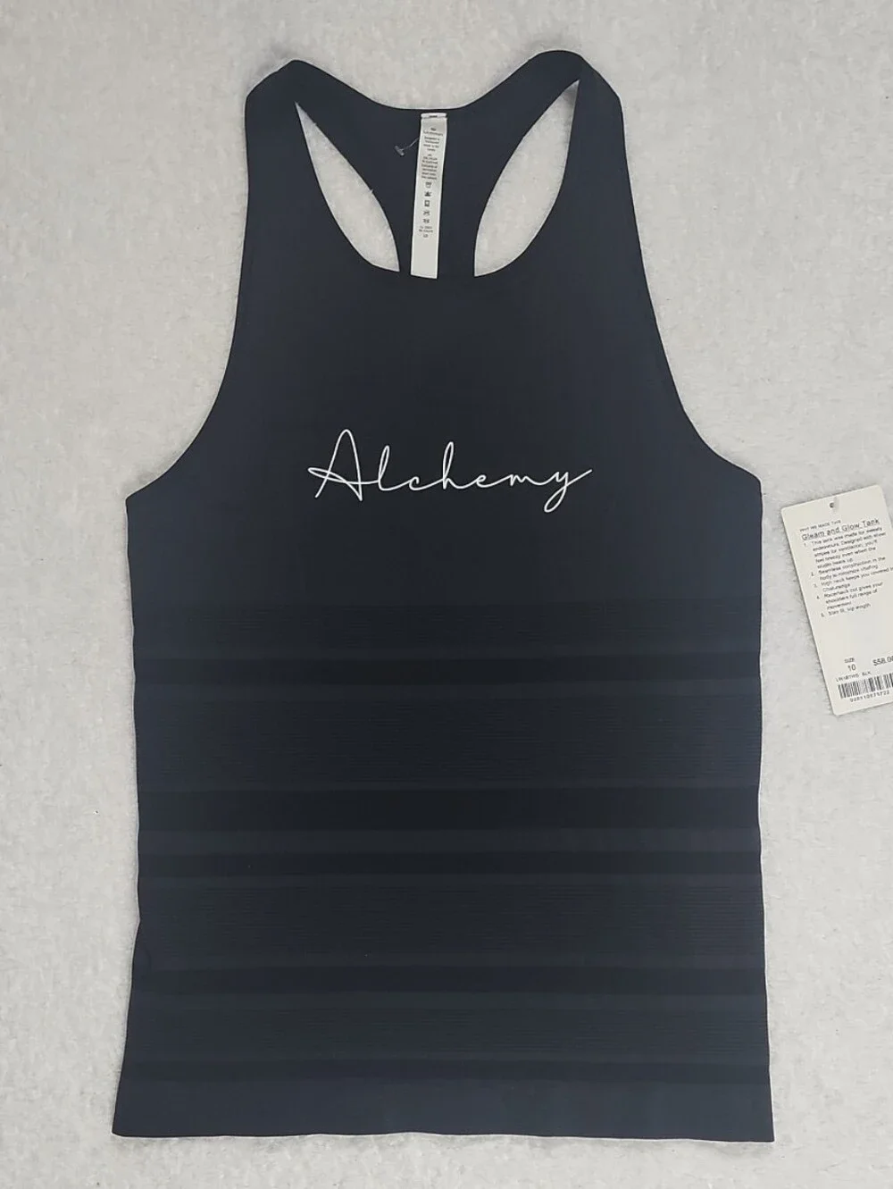 Lululemon Gleam And Glow Black Alchemy Tank New With Tags